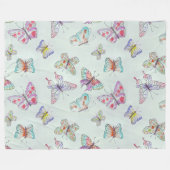 Couverture Polaire Papillons Blanche polaire (Devant (Horizontal))