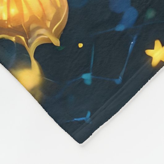 Couverture Polaire Papillons Bleus Et Jaunes Volant, (Coin)