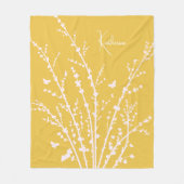 Couverture Polaire Papillons Branches Nom personnalisable (Devant)