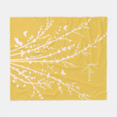 Couverture Polaire Papillons Branches Nom personnalisable (Devant (Horizontal))