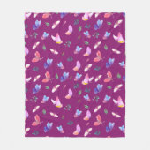 Couverture Polaire Papillons colorés (Devant)