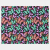 Couverture Polaire Papillons colorés imprimés (Devant (Horizontal))