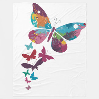 Couverture Polaire "Papillons colorés… un envol de fantaisie" 🦋🎨