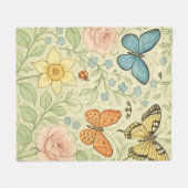 Couverture Polaire Papillons de printemps (Devant (Horizontal))