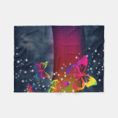 Couverture Polaire Papillons des arcs-en-ciel n (Devant (Horizontal))