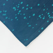 Couverture Polaire Papillons d'or sur un Arrière - plan bleu (Coin)