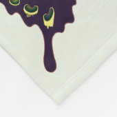 Couverture Polaire Papillons Élégants Bleu Morpho Blanche Toison (Coin)