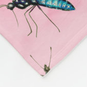 Couverture Polaire Papillons et abeilles au-dessus du ciel (Coin)