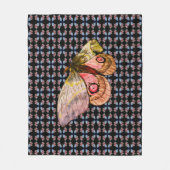 Couverture Polaire Papillons exotiques bleu rose Motif (Devant)