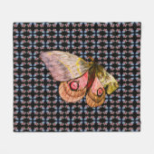 Couverture Polaire Papillons exotiques bleu rose Motif (Devant (Horizontal))