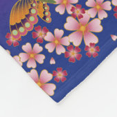Couverture Polaire Papillons Japonais Au Milieu Du Sakura Fleurit Vio (Coin)