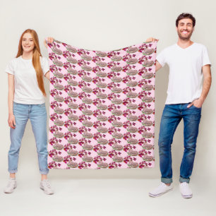 Couverture Polaire Papillons licornes et fleurs   
