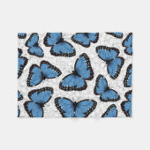 Couverture Polaire Papillons morpho bleu (Devant (Horizontal))
