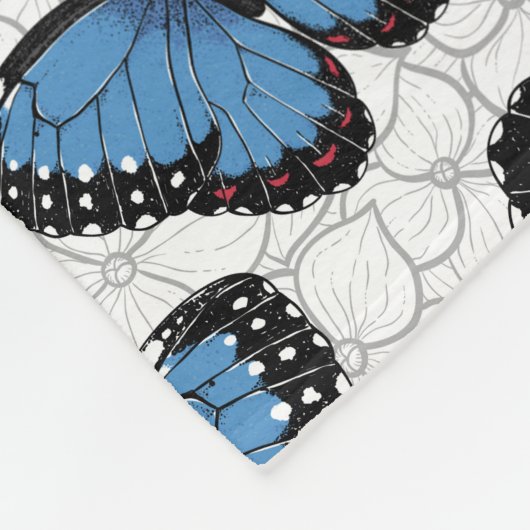 Couverture Polaire Papillons morpho bleu (Coin)