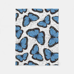 Couverture Polaire Papillons morpho bleu