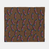 Couverture Polaire Papillons Motif Blanche polaire (Devant (Horizontal))