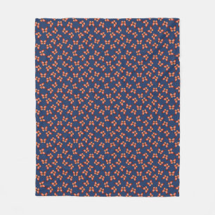 Couverture Polaire Papillons Motif orange rose noir
