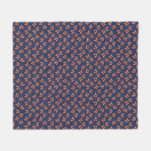Couverture Polaire Papillons Motif orange rose noir (Devant (Horizontal))