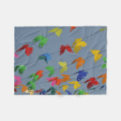 Couverture Polaire papillons multicolores (Devant (Horizontal))
