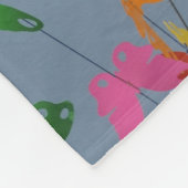 Couverture Polaire papillons multicolores (Coin)