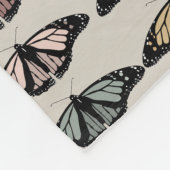 Couverture Polaire Papillons neutres modernes Motif de jardin (Coin)