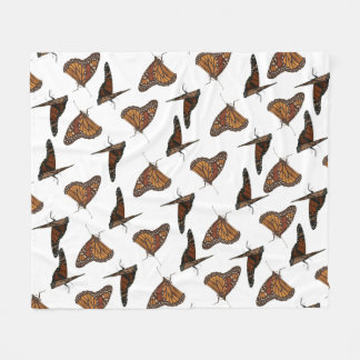 Couverture Polaire papillons orange