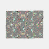 Couverture Polaire Papillons ornements gris (Devant (Horizontal))