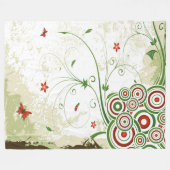 Couverture Polaire Papillons rétro (Devant (Horizontal))