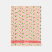 Couverture Polaire Papillons rose et vert Whimsical Personnalisé (Devant)