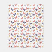 Couverture Polaire Papillons Rose Violet (Devant)