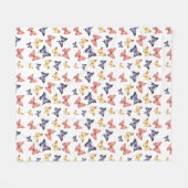 Couverture Polaire Papillons Rose Violet (Devant (Horizontal))