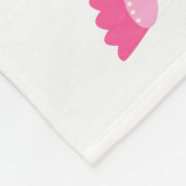 Couverture Polaire Papillons roses faits sur commande, fleurs le nom (Coin)