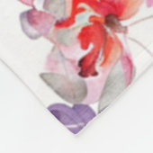 Couverture Polaire Papillons rouges violets (Coin)
