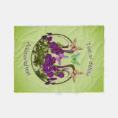 Couverture Polaire Papillons Sur L'Art Fleur Abstrait Personnalisé (Devant (Horizontal))