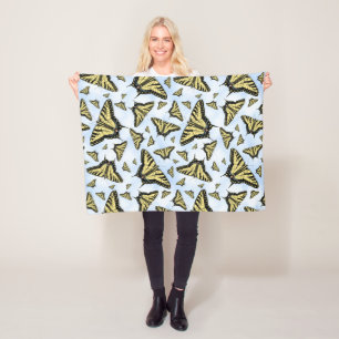 Couverture Polaire Papillons Swallowtail Jaunes Ciel Bleu Petit