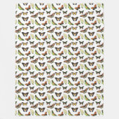 Couverture Polaire Papillons Vintage (Devant)