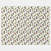 Couverture Polaire Papillons Vintage (Devant (Horizontal))