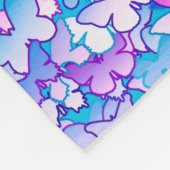 Couverture Polaire Papillons, violet et turquoise (Coin)