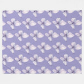 Couverture Polaire Papillons Violets Lavande (Devant (Horizontal))