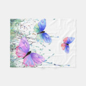 Couverture Polaire Papillons volants Blanche polaire (Devant (Horizontal))