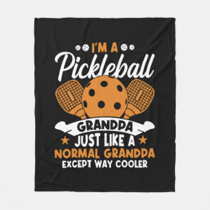 Couverture Polaire Papy joueur de pickleball cool
