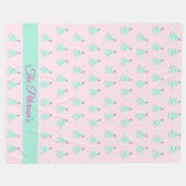 Couverture Polaire Pâque de Noël personnalisée Lot Blanche (Devant (Horizontal))