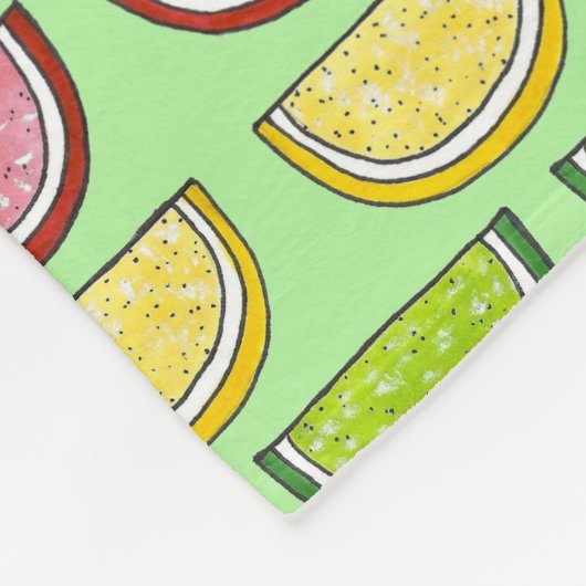 Couverture Polaire Pâque Fruit Slice Gummy Candy Lemon Lime (Coin)