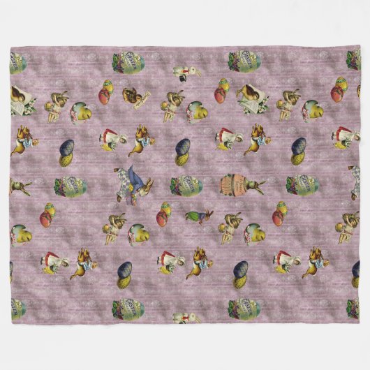 Couverture Polaire Pâques vintage (Devant (Horizontal))