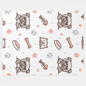 Couverture Polaire Paquet en molleton Dogg 60x80 (Devant (Horizontal))