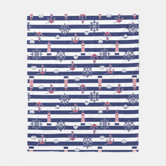 Couverture Polaire Par le motif de mer (Devant)
