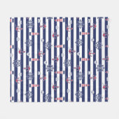 Couverture Polaire Par le motif de mer (Devant (Horizontal))