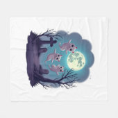 Couverture Polaire Parade de chat fantôme (Devant (Horizontal))