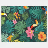 Couverture Polaire Paradis tropical Motif de la jungle (Devant (Horizontal))
