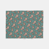 Couverture Polaire Paramecia Paisley Biologie Science Sarcelle (Devant (Horizontal))